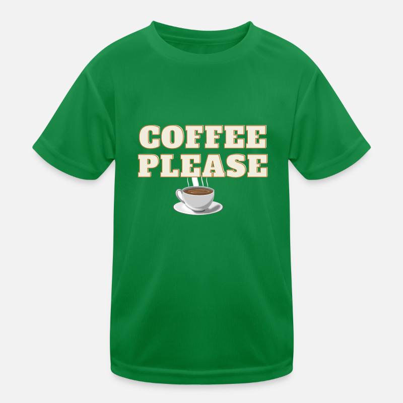 Coffee Please Kids Functional T-Shirt