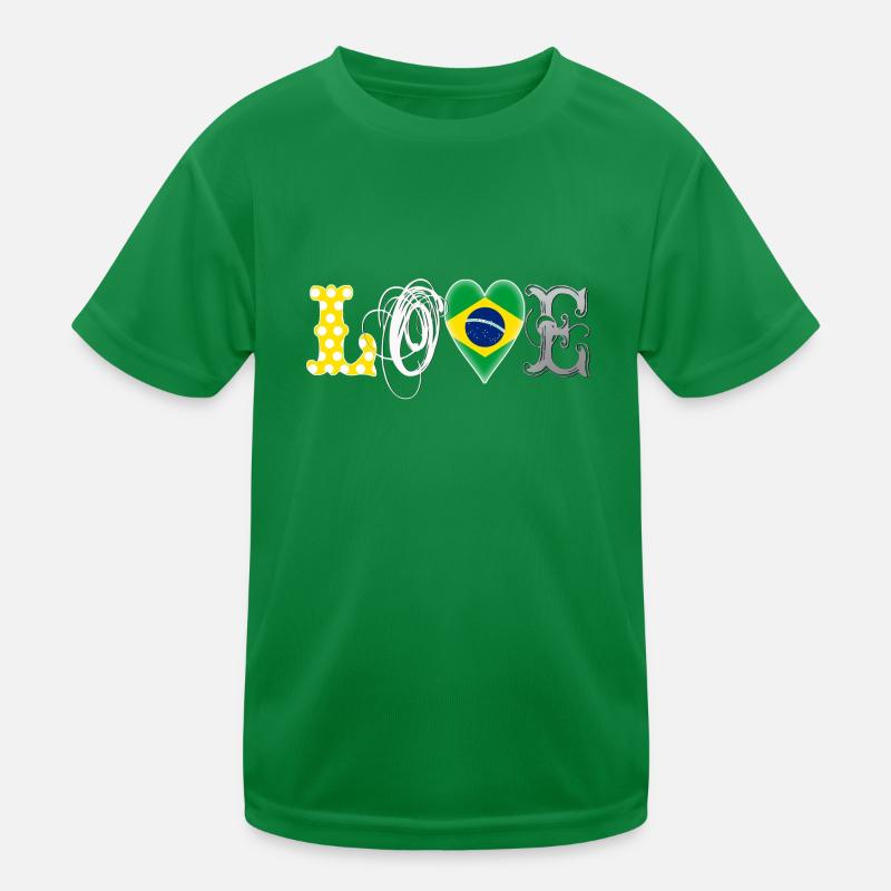 Amour Brésil Blanc T-shirt sport Enfant