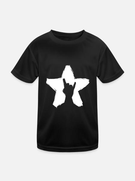 Heavy Metal Sign Black Metal Shirt Rock Music Fan - Kids Functional T-Shirt - black - Front