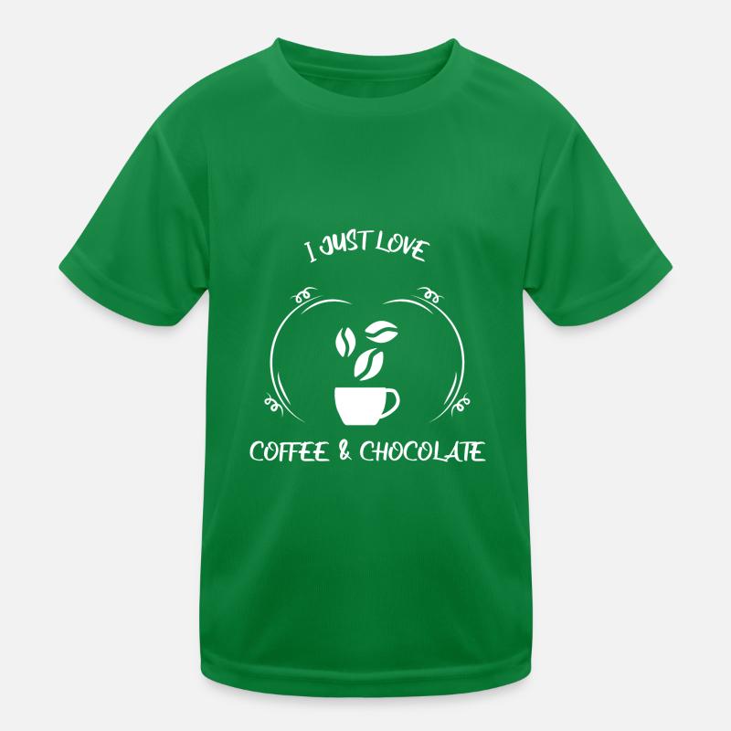 Kaffee Espresso Käffchen & Schokolade Kinder Funktions-T-Shirt