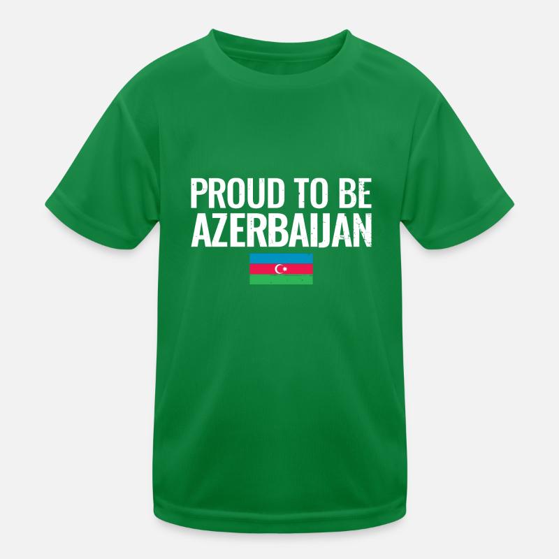 Proud To Be Azerbaijan Azerbaijan Flag Kids Functional T-Shirt
