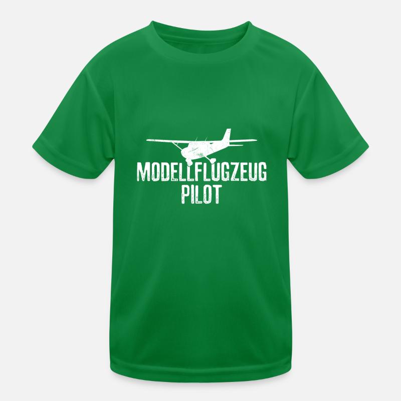 Modellflugzeug Pilot Kinder Funktions-T-Shirt