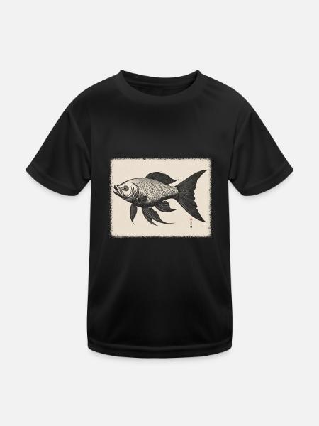 Goldfish - Kids Functional T-Shirt - black - Front