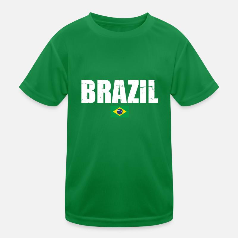 Brésil Brésil Drapeau brésilien T-shirt sport Enfant