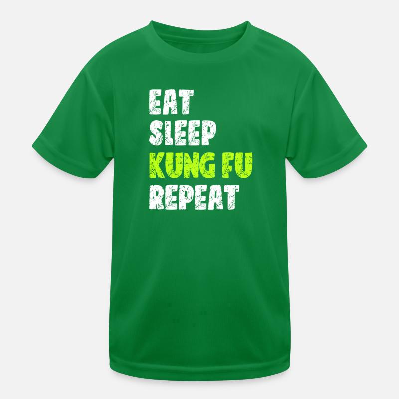 Manger du sommeil Kung Fu Répéter | Kung Fu Martial Art T-shirt sport Enfant