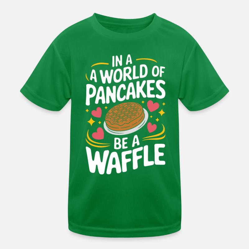 Waffles Breakfast Sweets Kids Functional T-Shirt