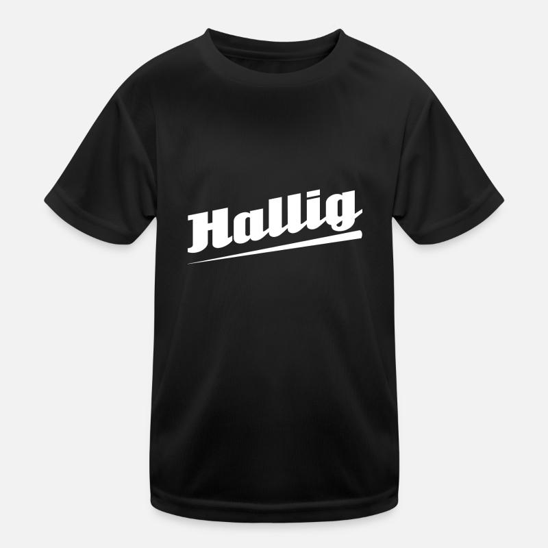 Hallig - Textdesign mit Stadtnamen Kinder Funktions-T-Shirt