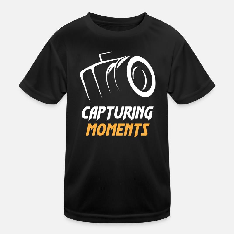 Capturing Moments Camera Photographer Kids Functional T-Shirt