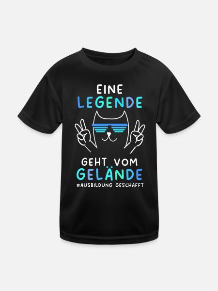 Ausbildung Geschafft Abschiedsgeschenk 2024 - Kinder Funktions-T-Shirt - Schwarz - Vorne