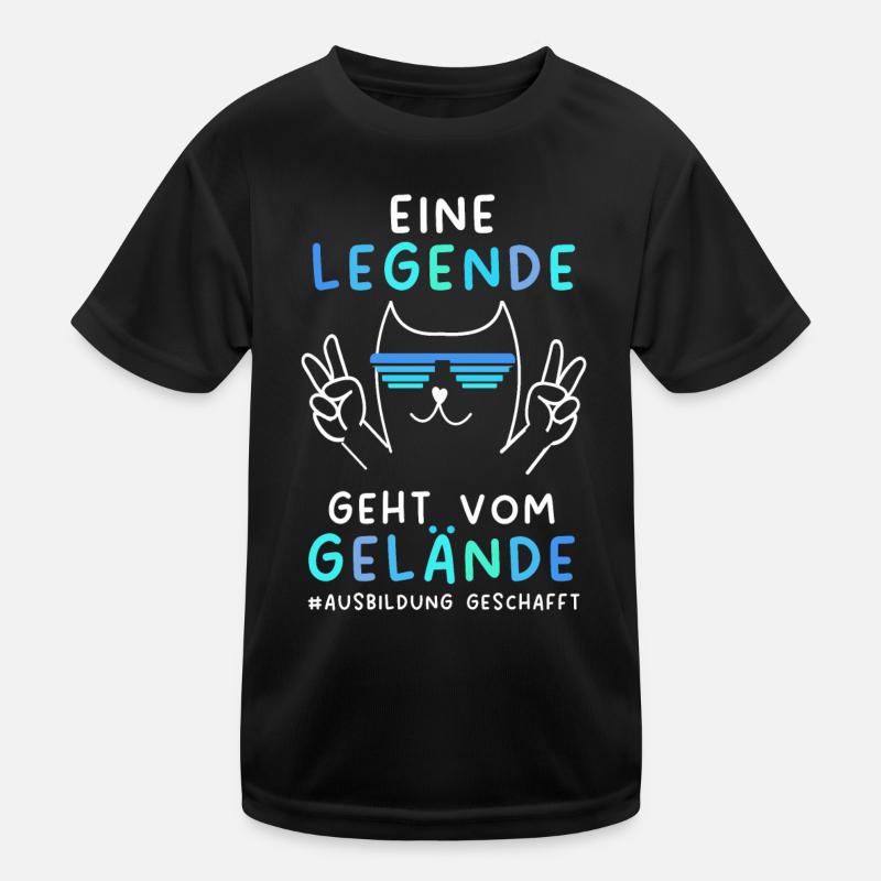 Ausbildung Geschafft Abschiedsgeschenk 2024 - Kinder Funktions-T-Shirt - Schwarz