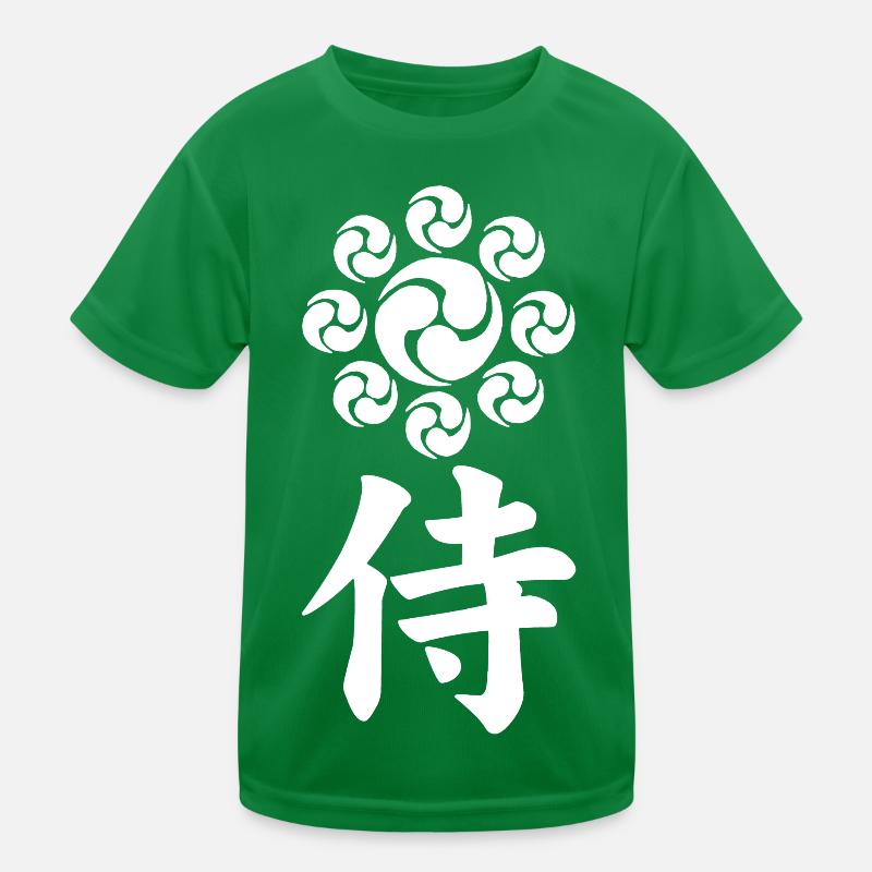 Samurai-Emblem des Uesugi-Clans (weiß) Kinder Funktions-T-Shirt