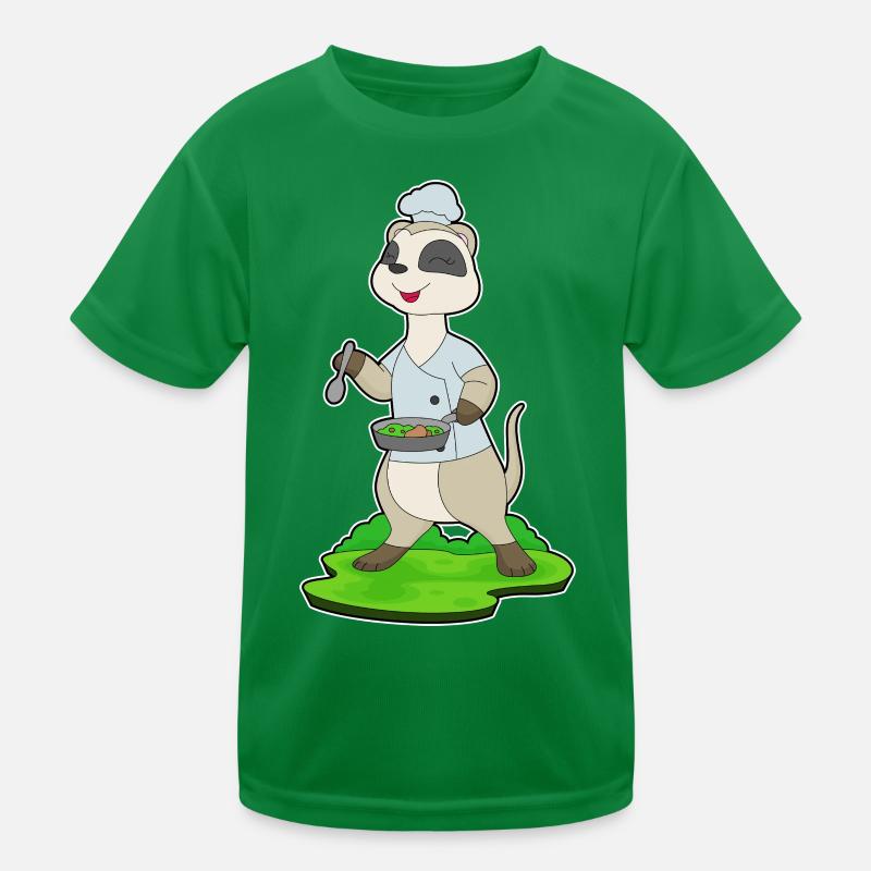 Erdmännchen Koch Pfanne Kochen Kinder Funktions-T-Shirt