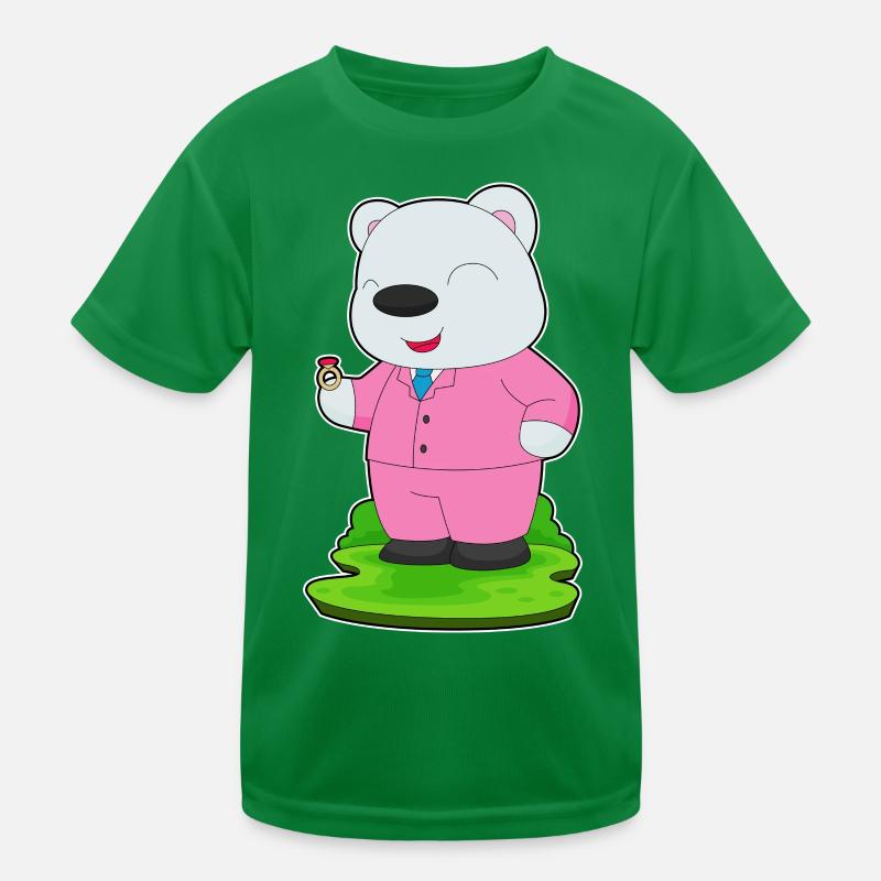 Eisbär Bräutigam Ehering Hochzeit Kinder Funktions-T-Shirt