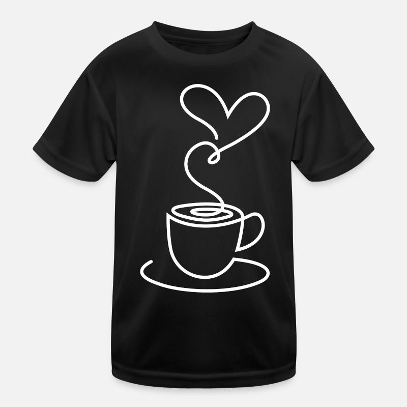 Tee Skizze mit Herz Rauch – romantisches Motiv Kinder Funktions-T-Shirt