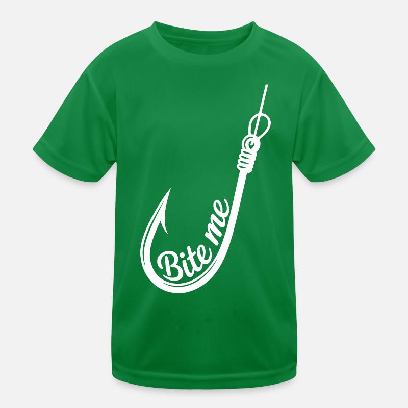 Bite Me Hook Grafik Kinder Funktions-T-Shirt