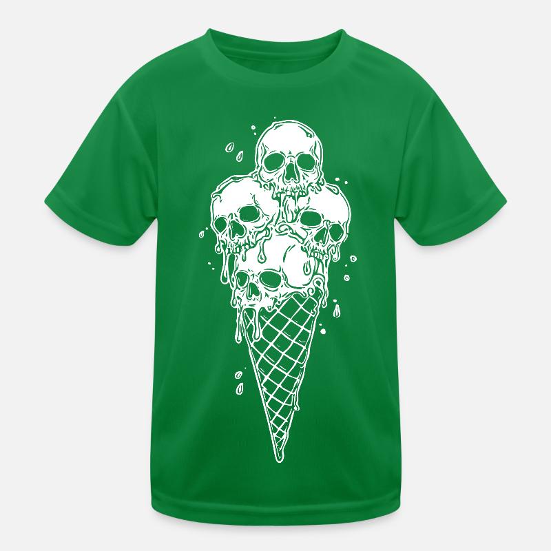 Skelett-Eiscreme Kunst Kinder Funktions-T-Shirt