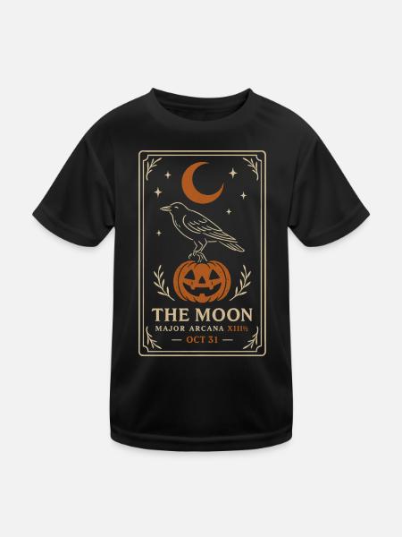 Spooky Halloween Raven - Kids Functional T-Shirt - black - Front