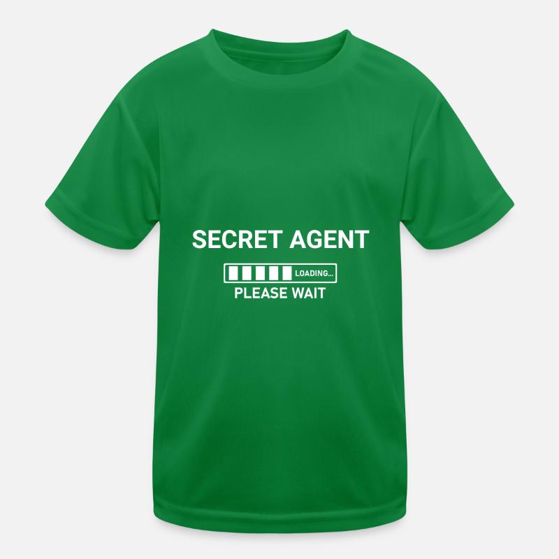 Secret Agent Loading Please Wait Kids Functional T-Shirt
