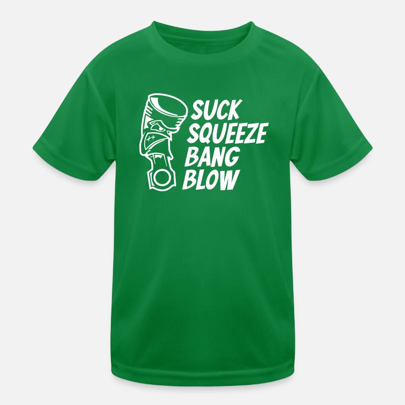 Mechanic Engine Piston Kids Functional T-Shirt