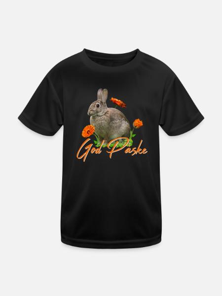 God Paske Frohe Ostern - Kinder Funktions-T-Shirt - Schwarz - Vorne