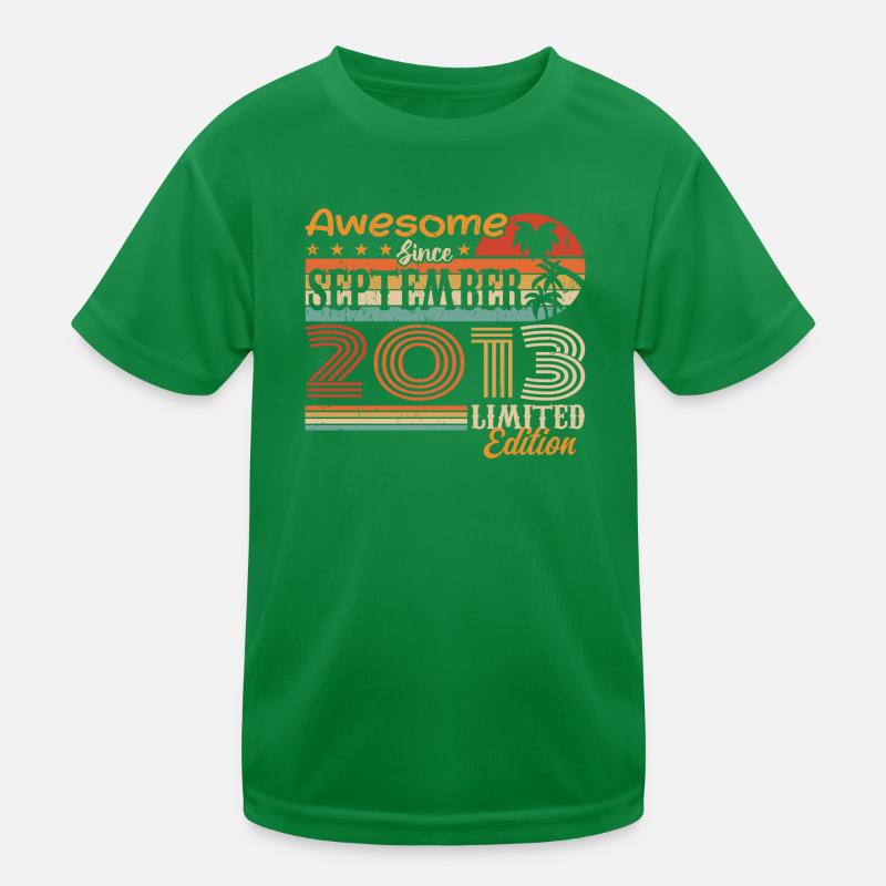 2013 September Vintage Geburtstagsgeschenk 2013 Kinder Funktions-T-Shirt