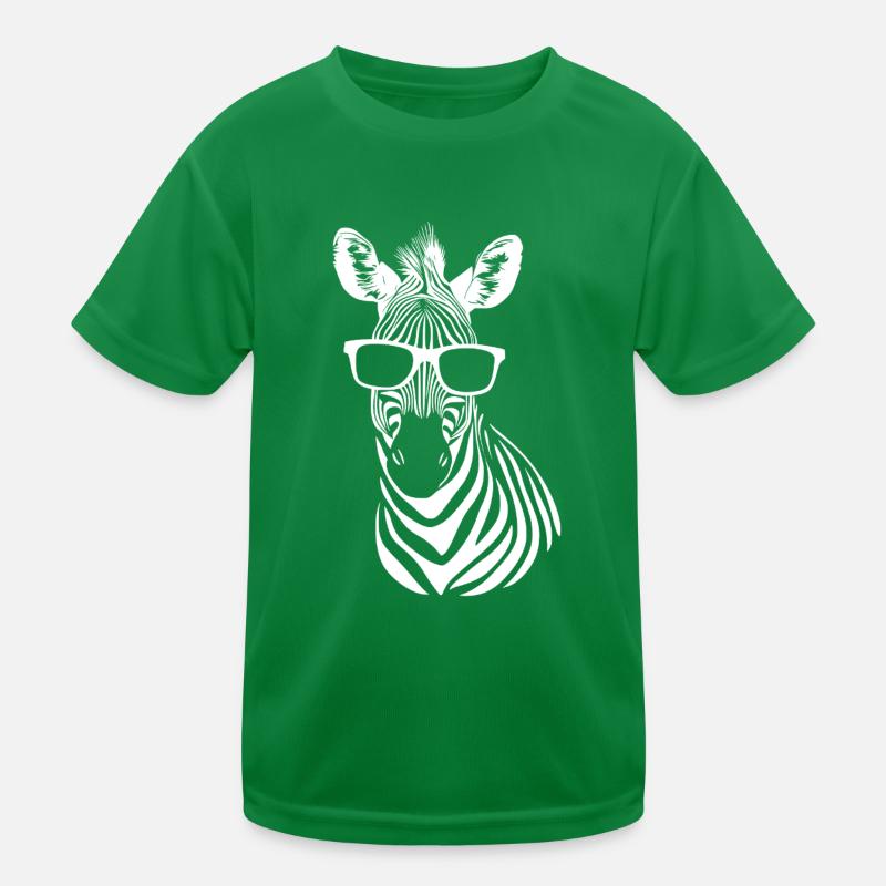 Cool Zebra Sunglasses Summer Beach Kids Functional T-Shirt