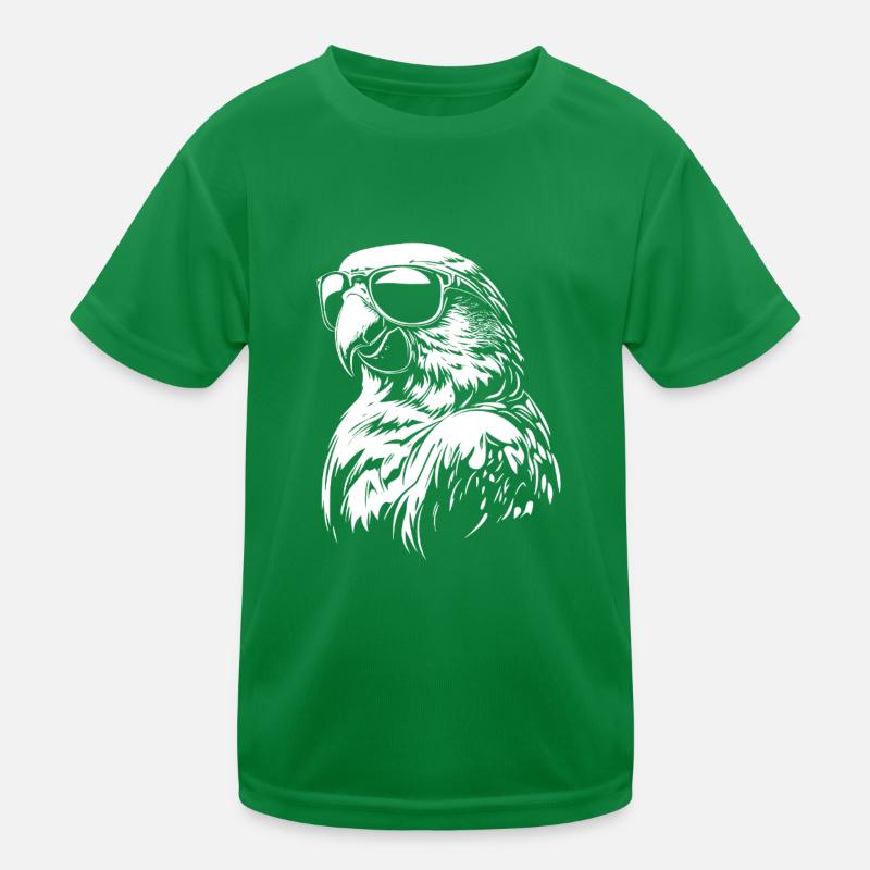 Cool Papagei Sonnenbrille Kinder Funktions-T-Shirt