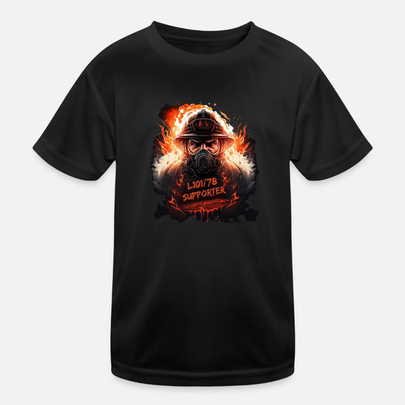 Feuerwehr Support Kinder Funktions-T-Shirt