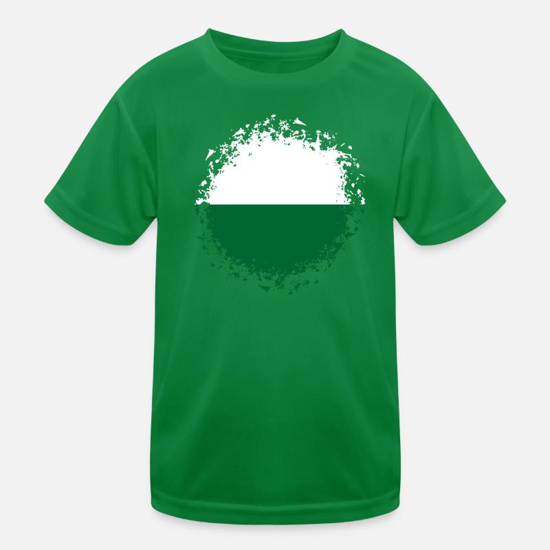 Saxe drapeau Drapeau Saxon Ossi Vacances SN T-shirt sport Enfant