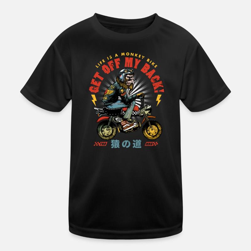 Life is a Monkey Bike T-shirt sport Enfant