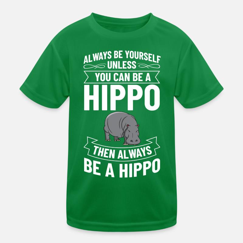 Nilpferd Zwergflusspferd Flusspferd Afrika Kinder Funktions-T-Shirt