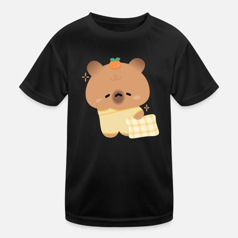 Verschlafenes Wasserschwein Kinder Funktions-T-Shirt