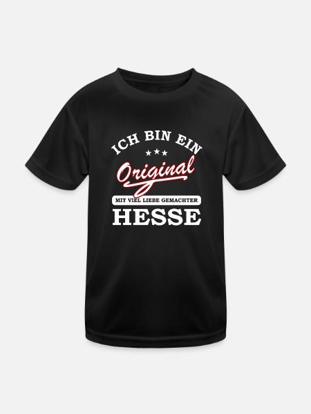 Hesse Original - Kinder Funktions-T-Shirt - Schwarz - Vorne