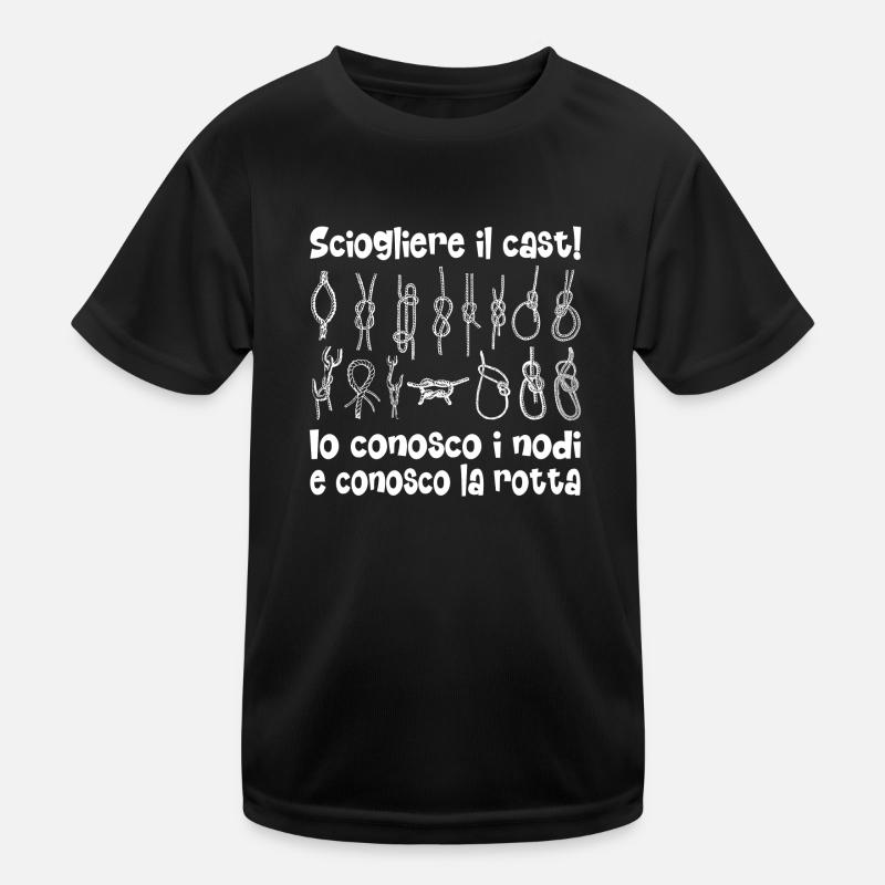 Ablegen! Ich kann die Knoten ich weiß den Kurs Kinder Funktions-T-Shirt