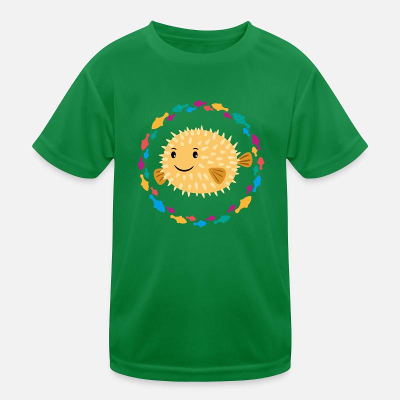 Kugelfisch Kinder Funktions-T-Shirt