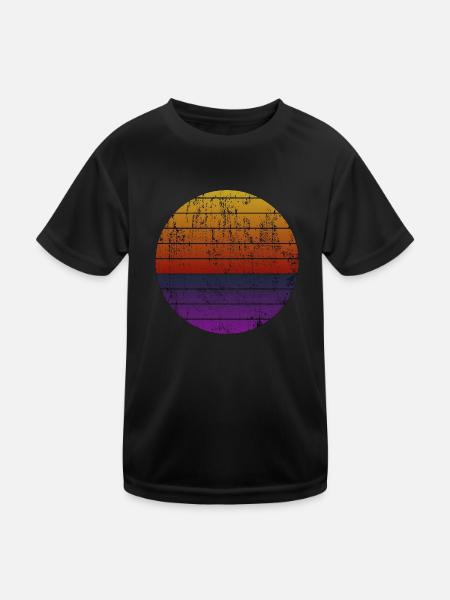Sunset Vintage - T-shirt sport Enfant - noir - Devant