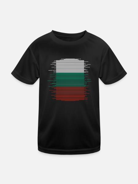 Bulgaria Flag Bulgarian Flag Golden Sands - Kids Functional T-Shirt - black - Front