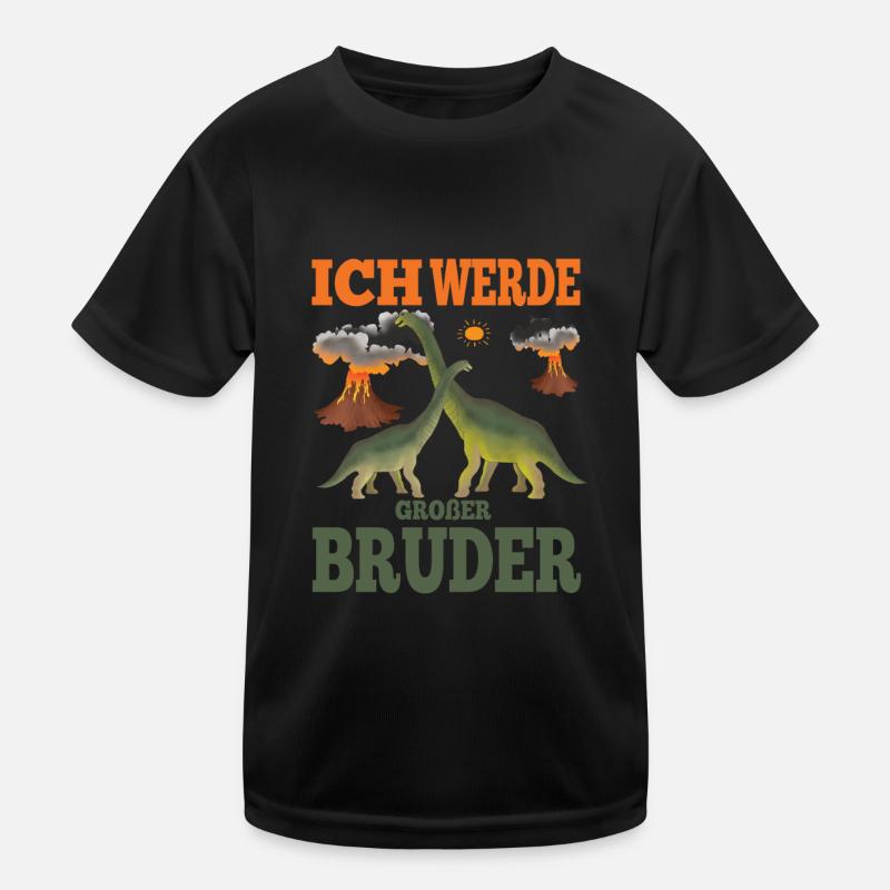 Großer Bruder Ich werde - Kinder Funktions-T-Shirt - Schwarz