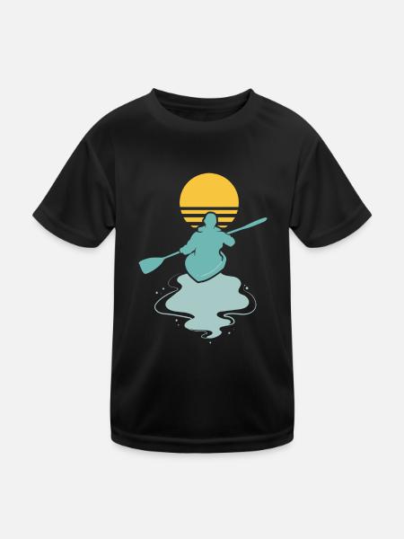 Kayak Sunset I Kayaking I Kayaker - Kinder Funktions-T-Shirt - Schwarz