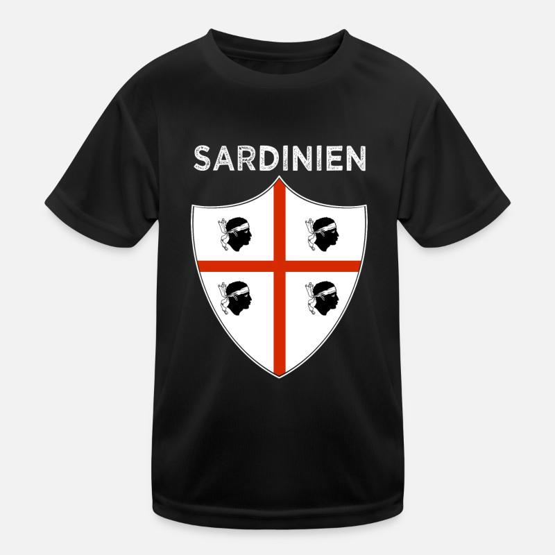 Sardaigne drapeau Sardaigne retro T-shirt sport Enfant