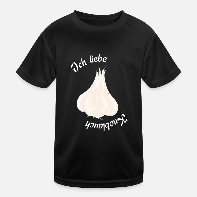 Ich liebe Knoblauch Kinder Funktions-T-Shirt