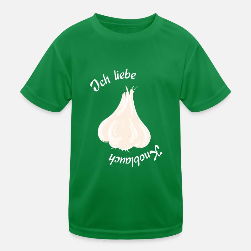Ich liebe Knoblauch Kinder Funktions-T-Shirt