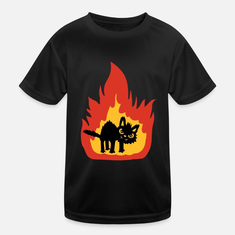 Burning hot cat Kids Functional T-Shirt
