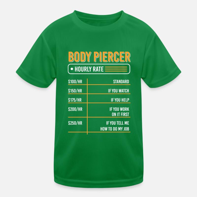Profession Piercing Piercing Studio Kids Functional T-Shirt