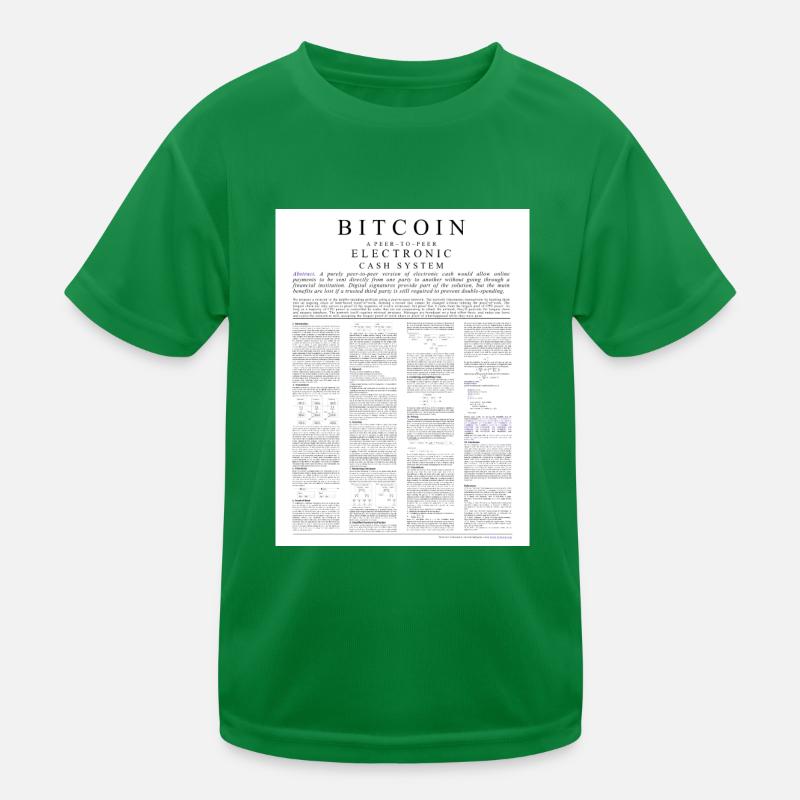 bitcoin whitepaper 1.0 Kinder Funktions-T-Shirt
