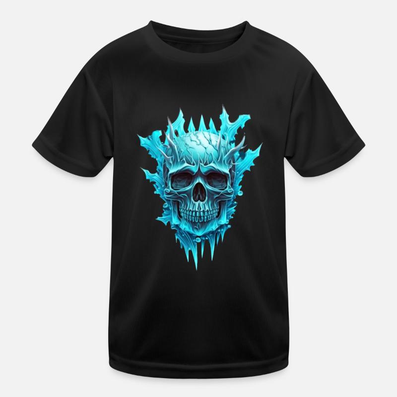 Eisiger Schädel Kinder Funktions-T-Shirt
