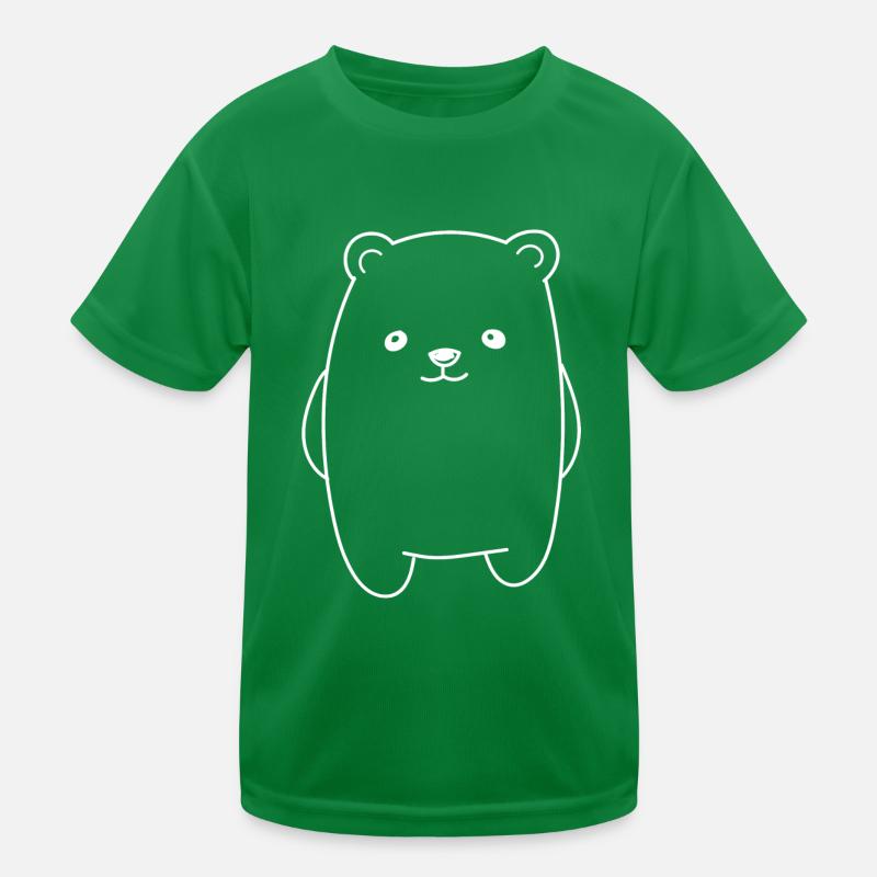 Bear Silhouette Cute Artsy Bear Puristic Kids Functional T-Shirt
