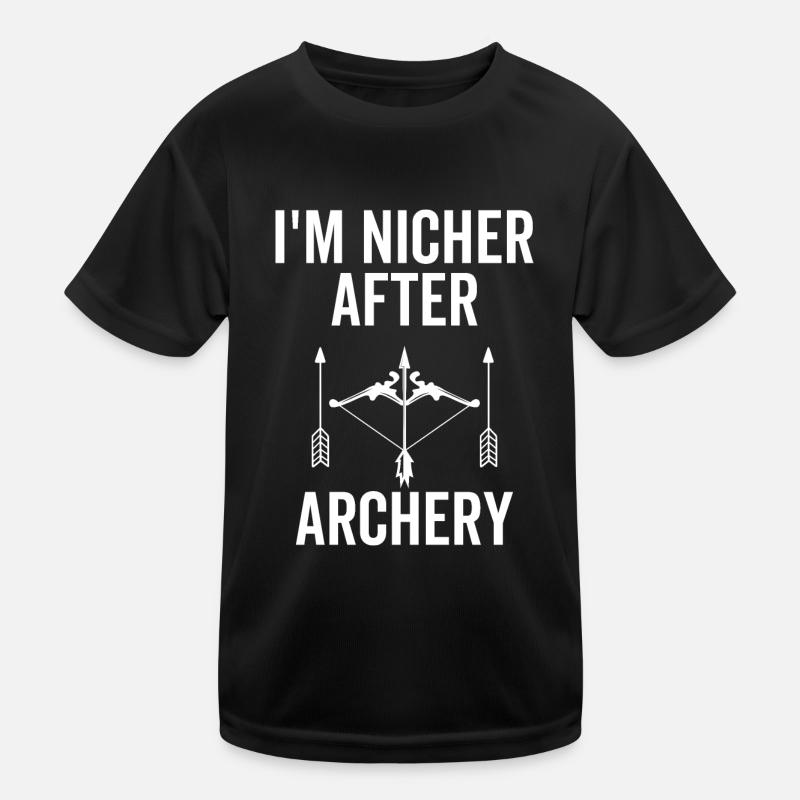 Archer Bowhunter I'm Nicher After Archery Target Kids Functional T-Shirt