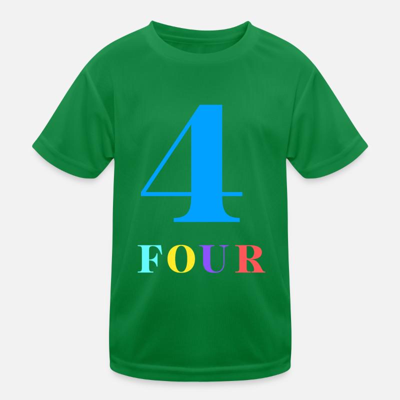 Four-4th Anniversary Kids Functional T-Shirt