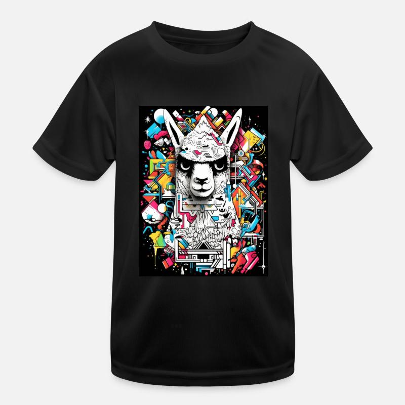 [MB] Cool llama from the block Kids Functional T-Shirt